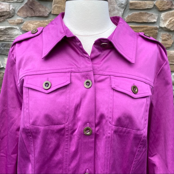 Joan Rivers Y25 Retro Glam Bright Bold Purple Jacket - Picture 9 of 11